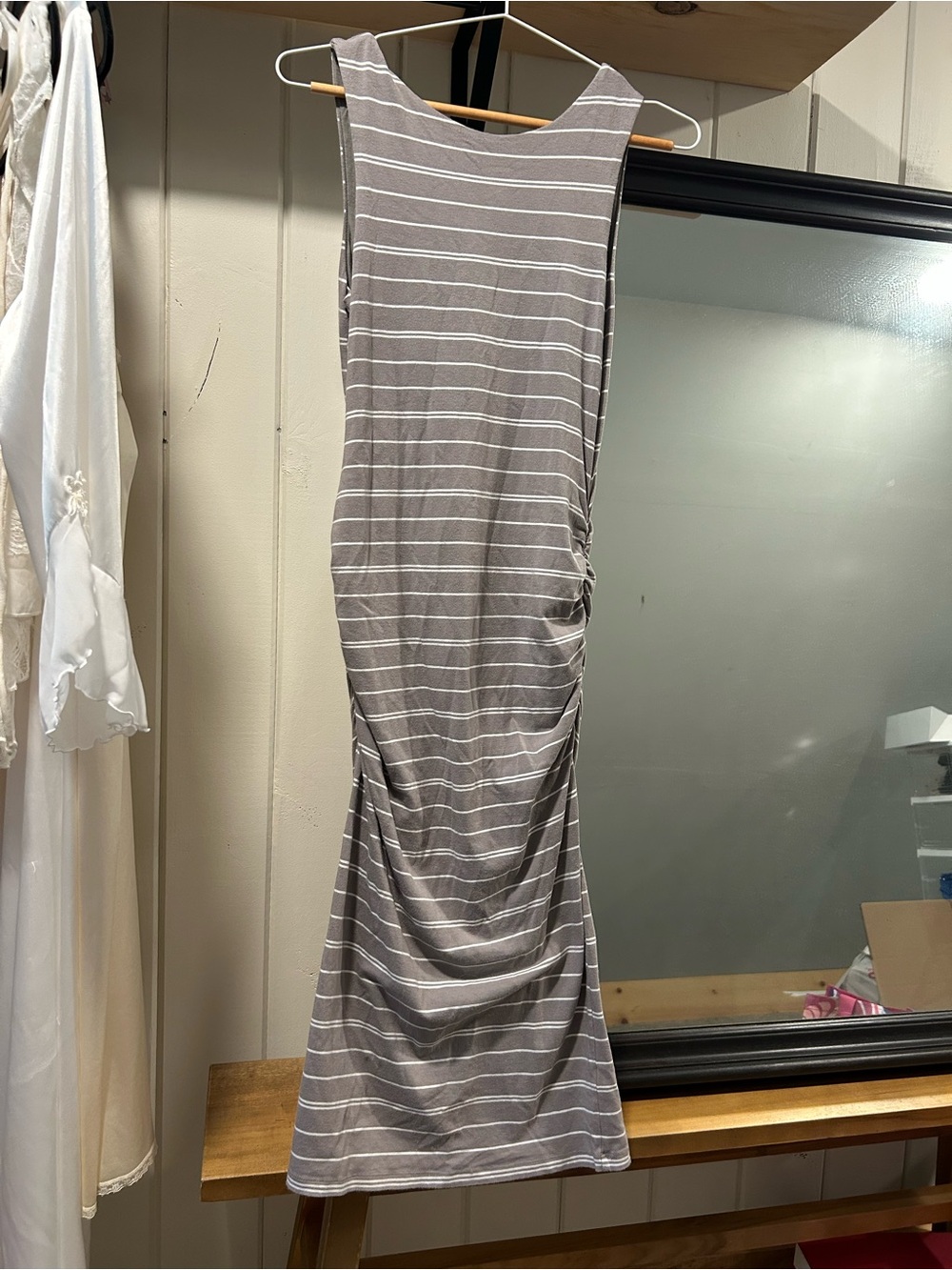 Athleta Gray Lightweight Knit Tank